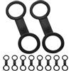 SHOWERORO 10pezzi Clip Silicone per Maschera Subacquea e Snorkel Fermo Tubo per Immersioni e Snorkeling Adulti Accessorio Resistente e Portatile per Attrezzatura Sub