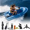 HYHDDM Motoscafo Jet Ski Gonfiabile Elettrico Pieghevole, Scooter Acquatico ad Elica Portatile da 500 W/700 W, Imbarcazione da 330 libbre for Immersioni in Mare(Motorboat+500w 10a Thruster)
