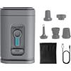 Generic Pompa ad aria portatile - Compressore ricaricabile, gonfiatore elettrico, accessorio per luce da campeggio, piccola pompa alimentata a batteria per galleggianti per piscina, barche, pneumatici per