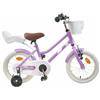 Ordellia Bicicletta per bambini da 14 pollici, da 3 a 5 anni, telaio in acciaio viola, con sella e manubrio regolabili, parafango, campanello e cavalletto, per strada, strada e vita quotidiana