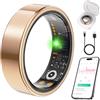 MAERXUNO Anello intelligente per donne e uomini, con monitoraggio del sonno, frequenza cardiaca, contatore di ossigeno nel sangue, anello fitness impermeabile IP68, senza costi di abbonamento, compatibile con