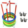 Generic Supporto per hula hoop con 4 ruote, carrello organizer mobile per riporre ed esporre, design in PVC resistente, perfetto per asili e cerchi fitness