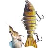 Generisch Esca da pesca multiarticolata Hard Swimbait, esca da pesca in acqua salata, esca artificiale realistica per lucioperca, accessorio da pesca professionale per laghetti, fiumi, laghi