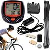 Rqrdww Odometer for Cycling, Waterproof Speedometer, Wired Odometer, LCD Display Speedometer, Multifunctional Tracker portatile, Mileage Tracker