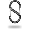 OPENLAND TACTICAL N.ER.G Openland Moschettone S80 Alluminio 6061 Doppia Leva per Zaino Campeggio Outdoor Chiavi Accessori (Nero)