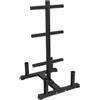 Folpus Porta Bilanciere Rack Porta Dischi da Pavimento Struttura Robusta in Metallo Attrezzi Sollevamento Perfetto Area Palestra