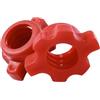 Jeanoko Collare Spinlock Rosso con Dadi per Manubri per un Fissaggio Sicuro e un Funzionamento Facile nel Fitness di Sollevamento Pesi - PVC Resistente 2 Pezzi