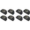 Cryofu Guida per barche in nylon nero, Bullseyes, 12 mm, 1/2, inserto in acciaio , puleggia per barche, 8 pezzi