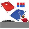 Jubepk Set da tavola Cornhole, gioco a sacco da 58 x 50,8 cm, include 6 pouf, ideale per riunioni in patio, giochi in giardino, intrattenimento per bambini, viaggi in campeggio, competizioni per adulti
