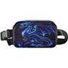 ISAOA Marsupio a tracolla alla moda marsupio con cinghia regolabile Dream Blue Dragon lateralmente per allenamento, shopping, viaggi, escursionismo