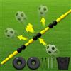 Generic Attrezzatura Da Allenamento Per Portiere, Deflettore A Linea Singola 2,5 M/3 M/4 M Con 2 Sacche D'acqua, Ausilio Per Allenamento Di Riflessi E Agilità Per Portiere Di Calcio, Attrezzatura 118in/3m