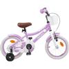 Ordellia Bicicletta per bambini da 12 pollici, bianca, in acciaio, manubrio e sella regolabili, freno a contropedale, parafango e campanello, da 2 a 4 anni, da 85 a 100 cm, per strada e strada, vita
