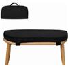 KiBcsLic Sgabello da Meditazione con Cuscino Imbottito Portatile Sgabello da Meditazione con Cuscino Morbido per Preghiera, Nero
