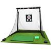 SZLIFE Rete da Golf con Bersaglio per Allenamento, per Interni ed Esterni, con Tappetino, Rete da pratica + tappetino da golf 1.5X1.5m + scatola per palline + erba corta 3X5m