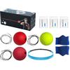 Generisch Set Palla Reflex Boxe con Fascia Attrezzatura Da Pugilato Indossabile Per