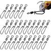 Generisch Clip da pesca flessibili, bottoni a pressione a sgancio rapido, kit di collegamento facile da usare, clip girevole a 360 gradi per attrezzatura da pesca, da pesca dal design compatto, set di