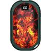mingzhe Scaldamani 2 in 1 Power Bank 3 Livelli di Calore 5 S Riscaldamento Rapido Display a LED Scaldamani Ricaricabile con Luce Ambientale per Campeggio, Escursionismo, Viaggi (5000 mAh)