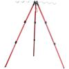 JoyousMall Supporto per canna da pesca retrattile in lega di alluminio, supporto telescopico pieghevole con picchetti, supporto regolabile a 7 canne per pesca in banca, argento