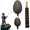 Generic Cucchiaio da pesca in acciaio inox, lanciatore telescopico per esche, portatile, con manico antiscivolo, resistente, accessorio per lanciare l'esca all'aperto, utile strumento per pesca all'aperto e