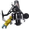 Generic Mulinello ergonomico per baitcasting, attrezzatura da pesca sul ghiaccio, resistente con manico confortevole, accessorio di precisione per la pesca, affidabile attrezzatura sportiva all'aperto per