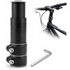 OMJMYY Rialzo manubrio per bicicletta, 28,6 mm, in alluminio, con chiave esagonale, per mountain bike, bici da corsa, bici da città (nero)