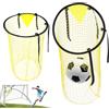 PlsMupn 2 Pezzi Obiettivo da Calcio Rete Da Calcio, Giallo Rete Bersaglio Calcio Portatili con 4 Cinturini con Fibbie Regolabili, 46 x 56 cm Obiettivo di Precisione Calcioper per Bambini e Adulti
