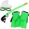 BRIGHTFUFU 1set Completo Per Ragazzo Ragazza Con Maschera Da Snorkeling Occhialini e Pinne Regolabili Attrezzatura Per Nuoto e Avventure Subacquee Taglia