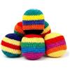 Generic Set di 6 pezzi di palline da gioco all'uncinetto, per adulti, per giochi all'aperto, accessori da giocoleria in tessuto stile bomba, bomboniere, colori vivaci