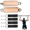 Gvblkq Impugnature naturali per trazioni, 2 impugnature per barra di resistenza per arrampicata, in legno, per allenamento all'aperto, per uomini e donne, accessori per fitness a casa, 15 x 5 cm