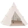 Yunmeryker Tipi per e, da 2-6, Familiare Impermeabile, Bianco sporco, Tenda a piramide indiana in tessuto Oxford 900D, Bianco