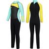 Gogokids Muta in neoprene a maniche lunghe per bambini, 2,5 mm, in neoprene UV con cerniera posteriore, muta termica in neoprene per 2-10 anni, per nuoto, surf, immersioni