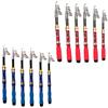 JoyousMall Canna da pesca telescopica e mulinello, portatile per mini canna da mare con mulinello e ganci, kit da viaggio leggero in fibra di vetro per pescatori