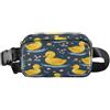 ISAOA Marsupio a tracolla alla moda marsupio con cinturino regolabile Dream Yellow Duck Cute Flower per allenamento, shopping, viaggi, escursionismo