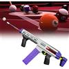 LIANTIAN Pistola da biliardo, lancia stecche, lanciatore automatico di stecche, design regolabile, struttura in metallo resistente, controllo preciso della palla(Purple,30 * 90cm)