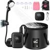 AUAUY Doccia Portatile da Campeggio, 3600mAh, con Secchio Pieghevole da 20L
