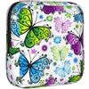 EZDLOWVBA Borsa per tovaglioli sanitari con stampa a farfalla colorata primaverile, con cerniera, portatile, per donne, adolescenti, ragazze e signore