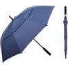 Generic XYNSNDB Ombrello Ombrello da Golf Aperto Automatico Antivento Ombrello da Golf Extra Large Oversize Doppio Tettuccio Ventilato Antivento Impermeabile Ombrello da Viaggio d'Affari (Blu : B,