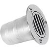 LLOOPK Scarico a Pavimento Diviso con Copertura Aperta for Yacht Scarico a Pavimento Dritto in Acciaio Inossidabile 316 Scarico a Pavimento Dritto con Uscita da 2 Pollici
