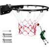 Pineeseatile Canestro da Basket da 14 Pollici Montato a Parete per Bambini per Interni ed Esterni, Cerchio da Basket in Altezza Regolabile Antiurto con Molla