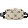 ISAOA Marsupio a tracolla alla moda marsupio con cinturino regolabile Dream Teddy Bear Fiocco verde per allenamento, shopping, viaggi, escursionismo