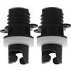 VALICLUD Adattatore per Valvola Aria per Kayak e Paddle Board, 2 Pezzi, Materiale PVC Nero, Compatto e Resistente, per Avventure All'aperto al Mare
