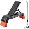 HMS Fitness Step Pro Regolabile, Nero/Arancione