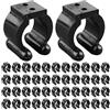 BCOATH Clip Porta Canna da Pesca Portatile in Plastica Nero 50 Pezzi Supporto Facile da Installare per Garage e Outdoor Organizzatore