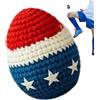 Generisch Hacky Ball 250° bandiera americana patriottica colorata all'uncinetto