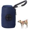 Generisch Dispenser per sacchetti per escrementi di cani, in rete, con fissaggio in lino e cerniera, alla moda, da appendere, per attività all'aperto, allenamento, Blu mare, Siehe Beschreibung, Vedi descrizione