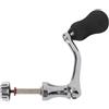 LivGrain Manico per mulinello da pesca 4000 5000 6000 Design pieghevole Spinner in metallo impugnatura girevole EVE antiscivolo confortevole dado di controllo sicuro Fit argento a due mani 92 x 74 mm 105 x 82