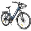 SAMEBIKE 26 Bicicletta Elettrica per Adulti 36V 15Ah Batteria Rimovibile, Pneumatici Grassi 2.1, Schermo LCD a Colori, E-bike da Città per Pendolarismo (Blu)