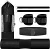 Generisch Set di cuscinetti per bilancieri da donna, per palestra, hip thrust pad, fasce per fitness, cinghie per cosce, attrezzature per allenamento con squat, curl delle gambe, panca, allenamento