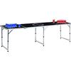 Ordellia Tavolo da ping pong pieghevole in alluminio e MDF, 240 cm, regolabile in altezza, portatile, con maniglia, include 6 palline, 100 bicchieri, per feste, festival, giardino e feste di studenti