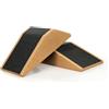 predolo Blocco in Legno Naturale con Borsa Portatile Blocchi in Legno Naturale Antiscivolo Cuneo per Atleti, Sughero Liscio